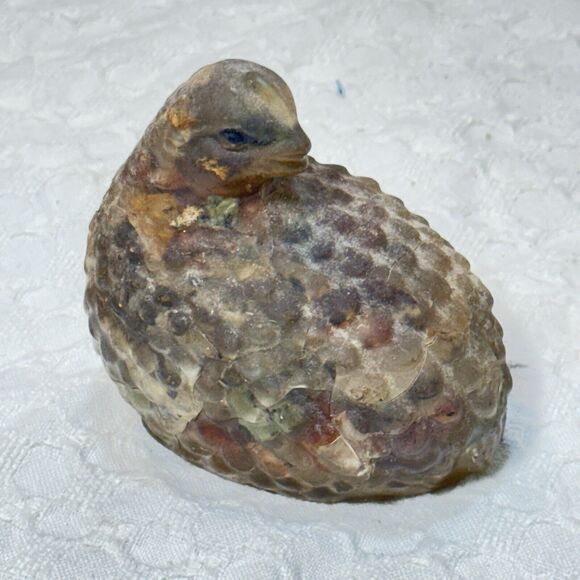 Vintage 4” Tall Quail Figurine Paperweight Bookend Heavy Rock Filled Detail - Picture 3 of 6